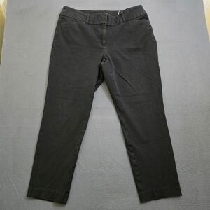 LOFT Outlet Women 10 Black Mid Rise Curvy Skinny Ankle Pants